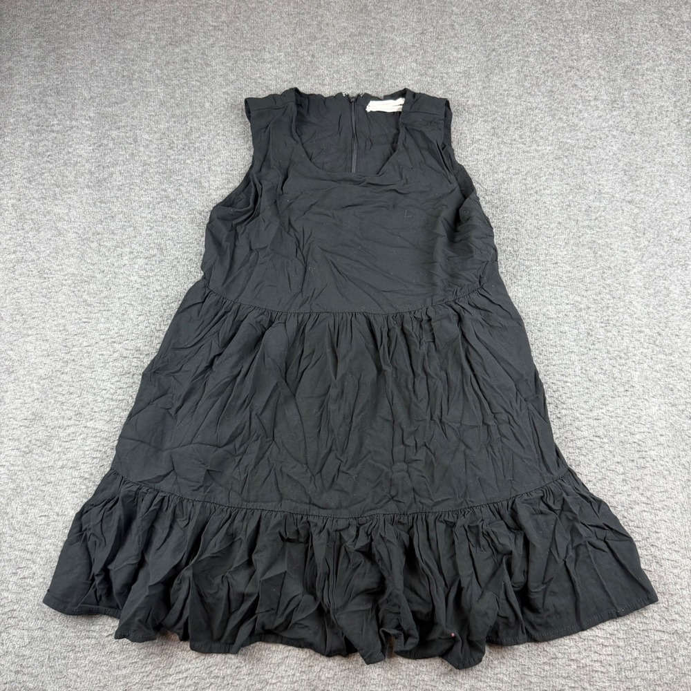 Urban Outfitters Mini Dress Women's XS Black Tiered Babydoll Sleeveless‎ Ruffle